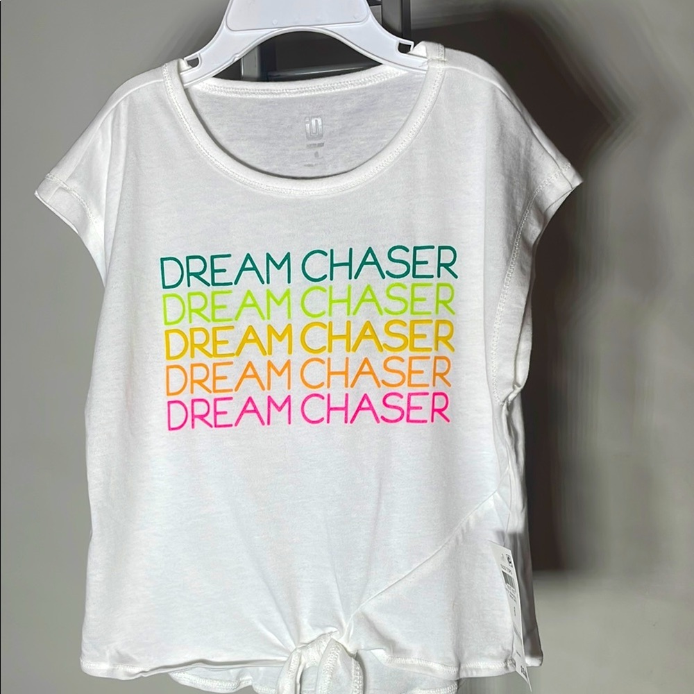 Ideology White and Green Short Sleeve Tee Dream Chaser